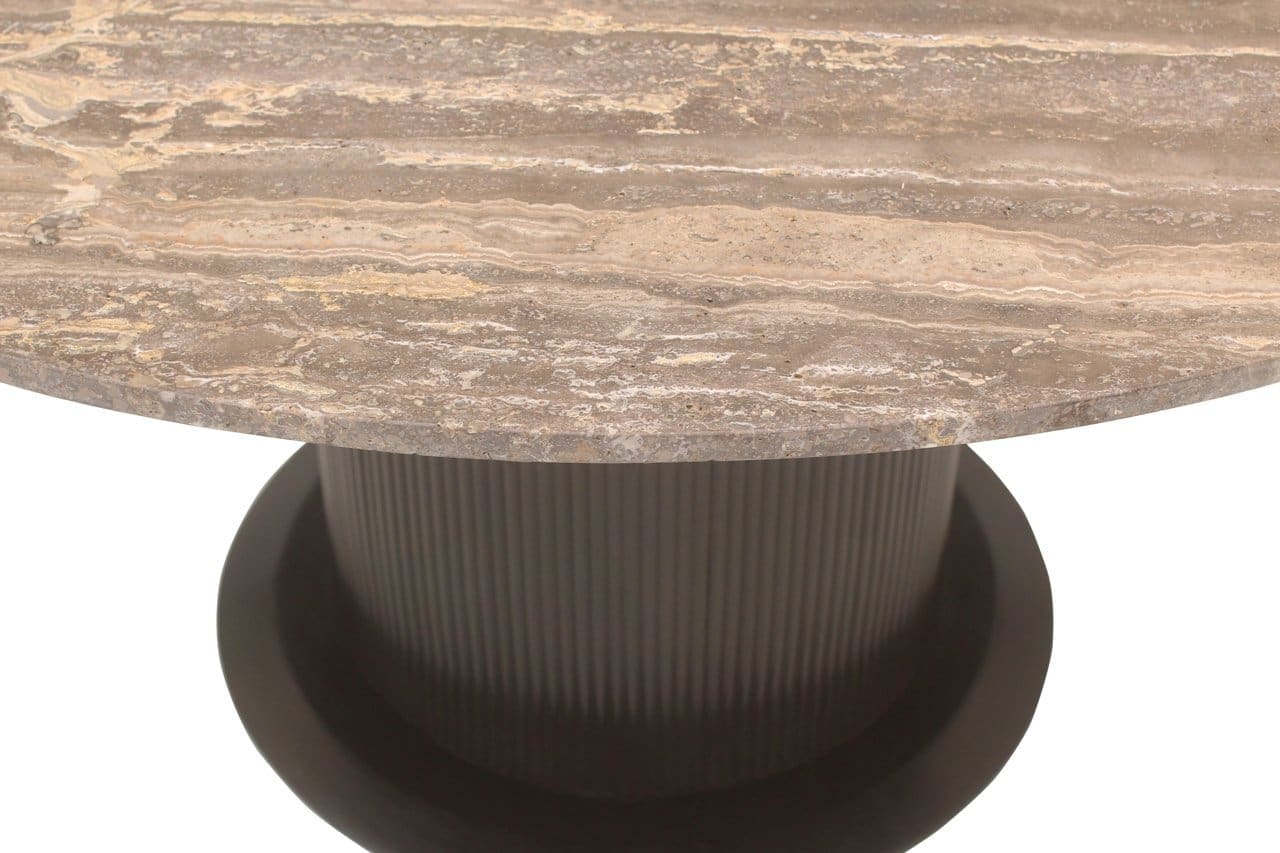 Richmond Interiors Eettafel Russo brown 140Ø Bruin Eettafel