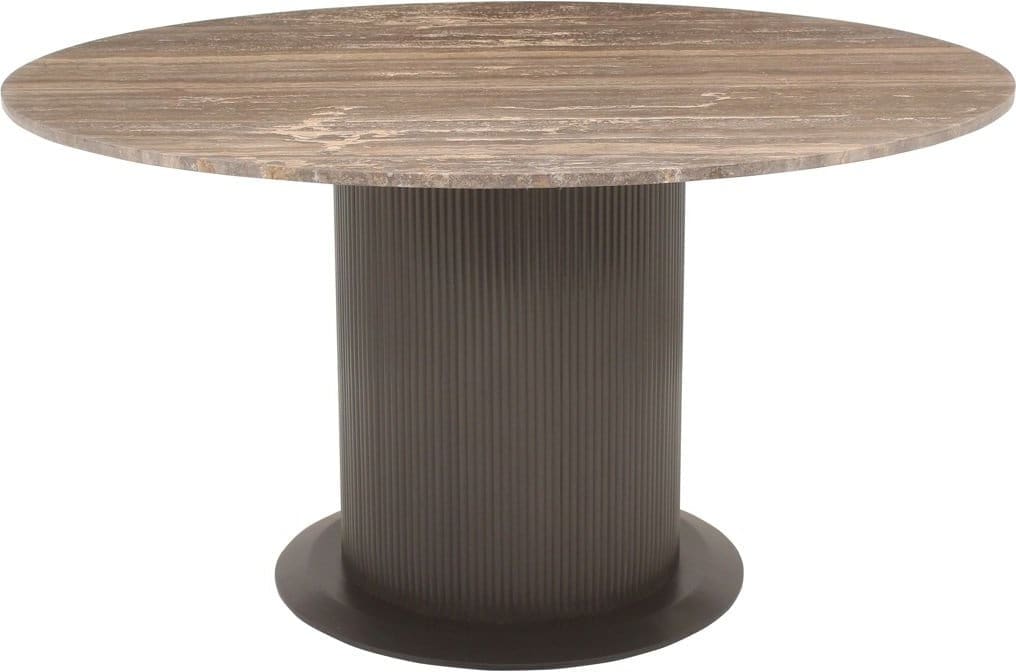 Richmond Interiors Eettafel Russo brown 140Ø Bruin Eettafel
