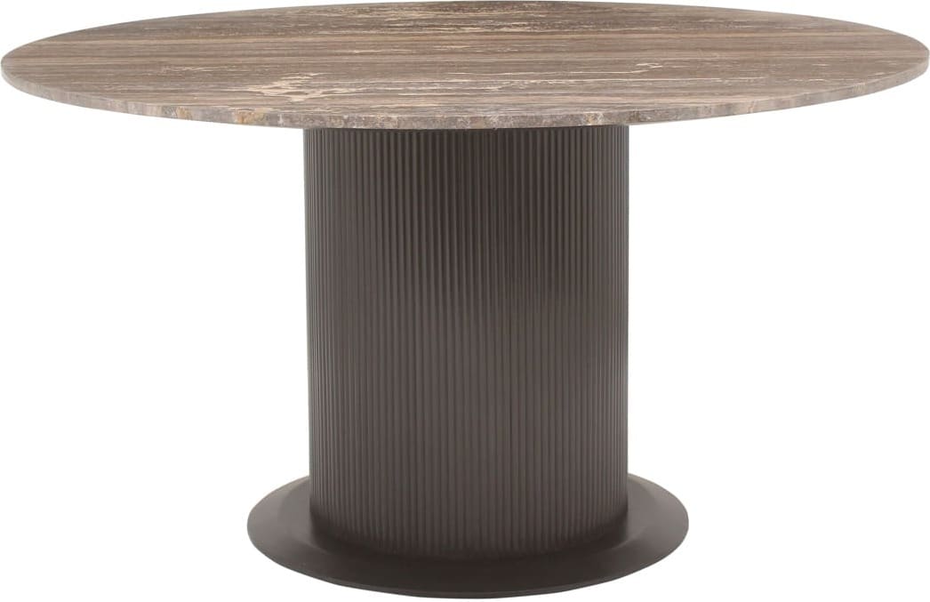 Richmond Interiors Eettafel Russo brown 140Ø Bruin Eettafel