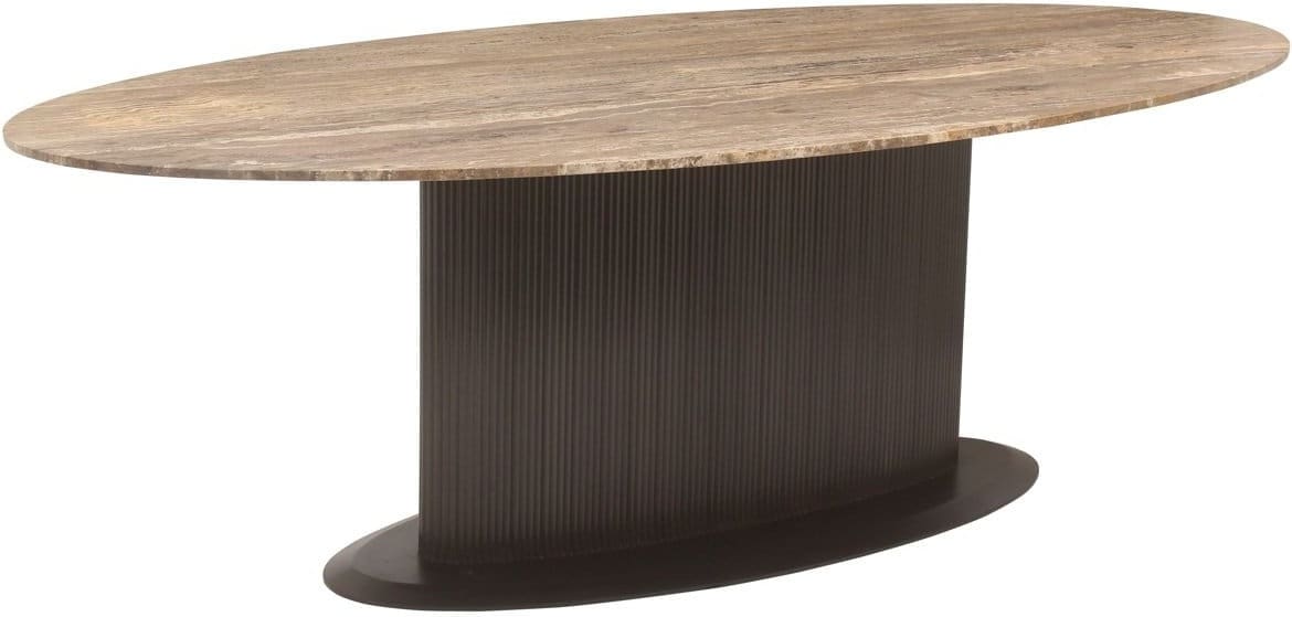 Richmond Interiors Eettafel Russo brown oval 235 Bruin Eettafel