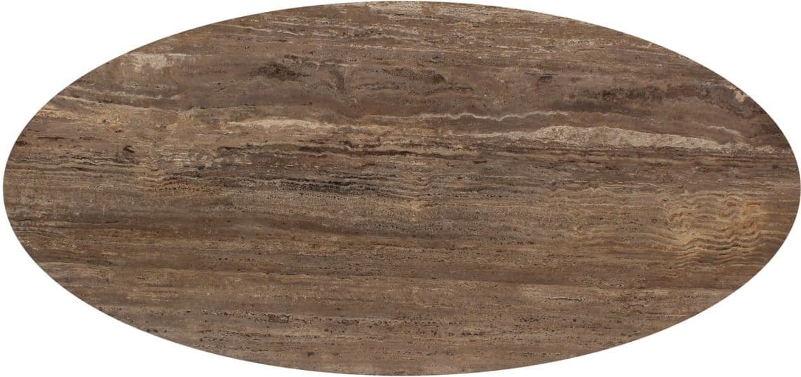 Richmond Interiors Eettafel Russo brown oval 235 Bruin Eettafel