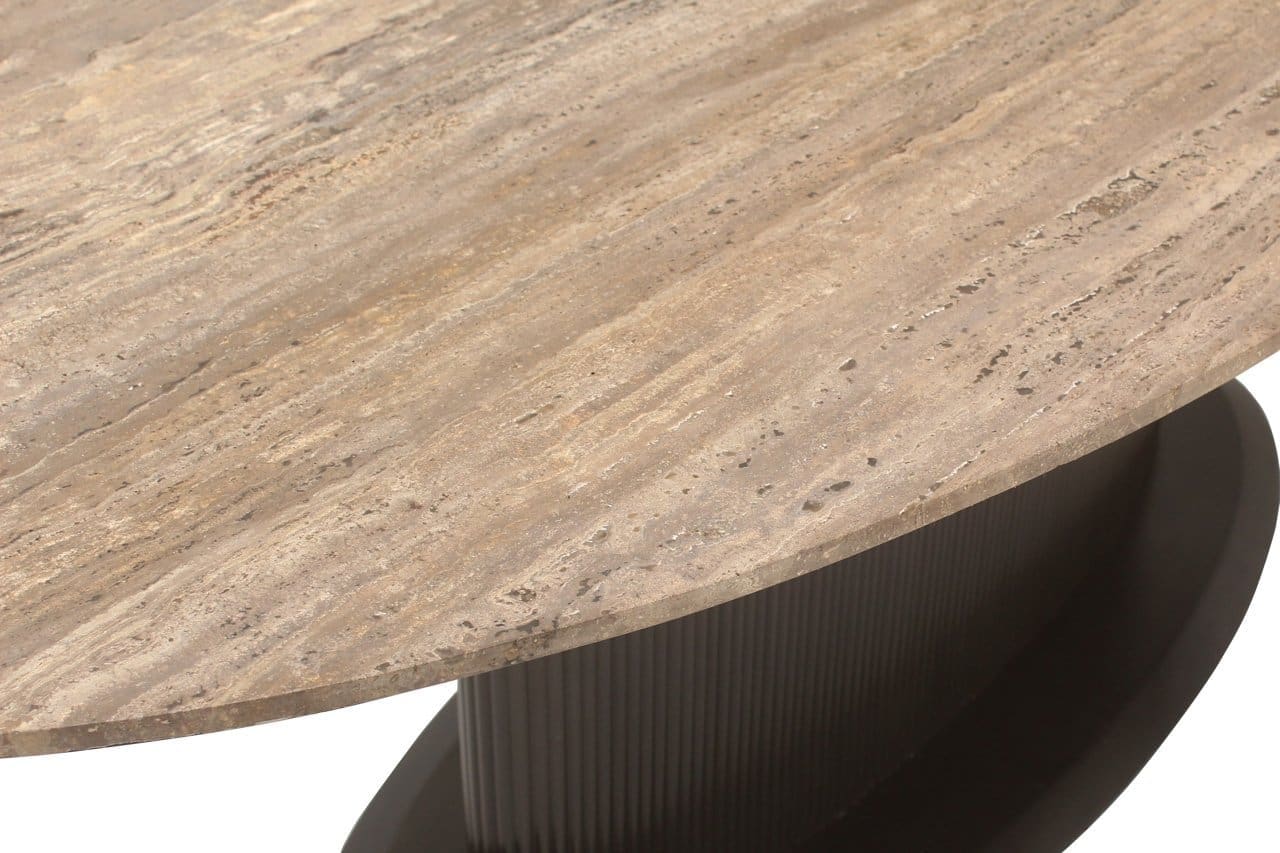 Richmond Interiors Eettafel Russo brown oval 235 Bruin Eettafel
