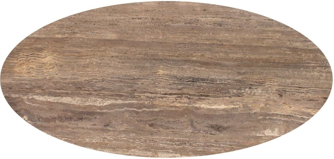 Richmond Interiors Eettafel Russo brown oval 235 Bruin Eettafel
