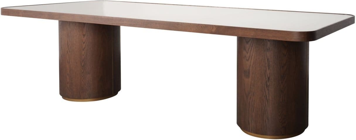 Richmond Interiors Eettafel Willox brown 235 including glass Bruin Eettafel