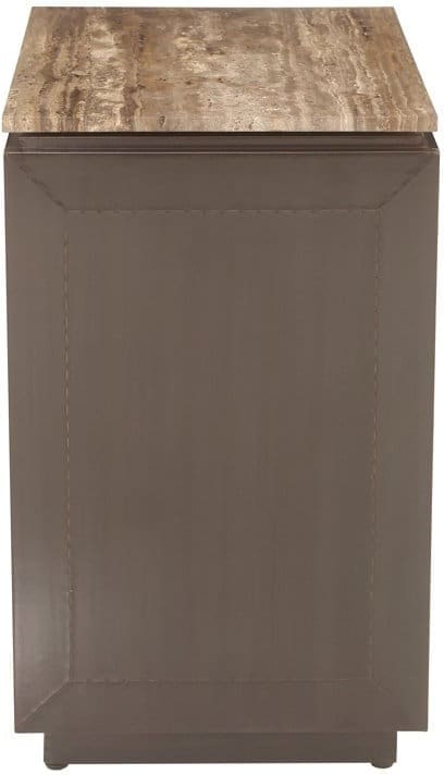 Richmond Interiors Nachtkastje Russo brown 3-drawers Bruin Nachtkastje