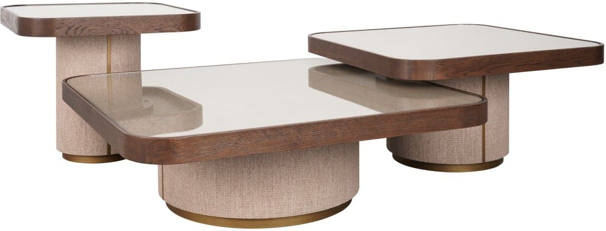 Richmond Interiors Salontafel Willox brown including glass Bruin Salontafel