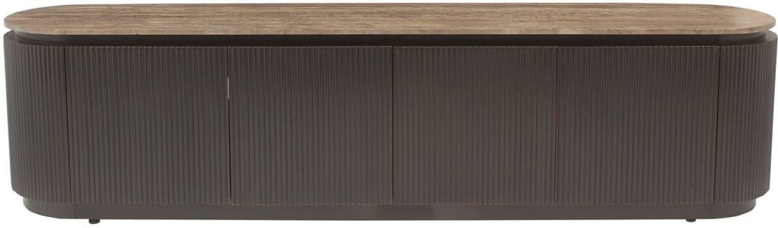 Richmond Interiors TV-meubel Russo brown 4-doors Bruin Tv-meubel|Tv-dressoir