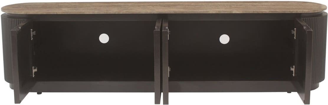 Richmond Interiors TV-meubel Russo brown 4-doors Bruin Tv-meubel|Tv-dressoir
