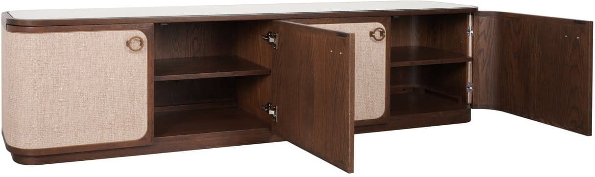 Richmond Interiors TV-meubel Willox brown 4-doors Bruin Tv-meubel|Tv-dressoir
