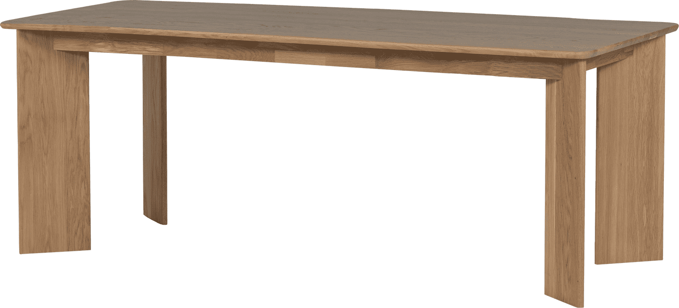WOOOD Eettafel eettafel afgerond dl 180x100cm transparant Transparant