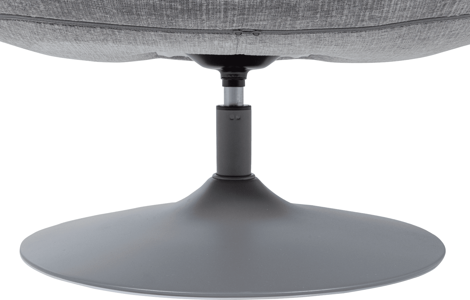 WOOOD Elvi draaifauteuil chenille structuur lichtgrijs Grijs Draaifauteuil