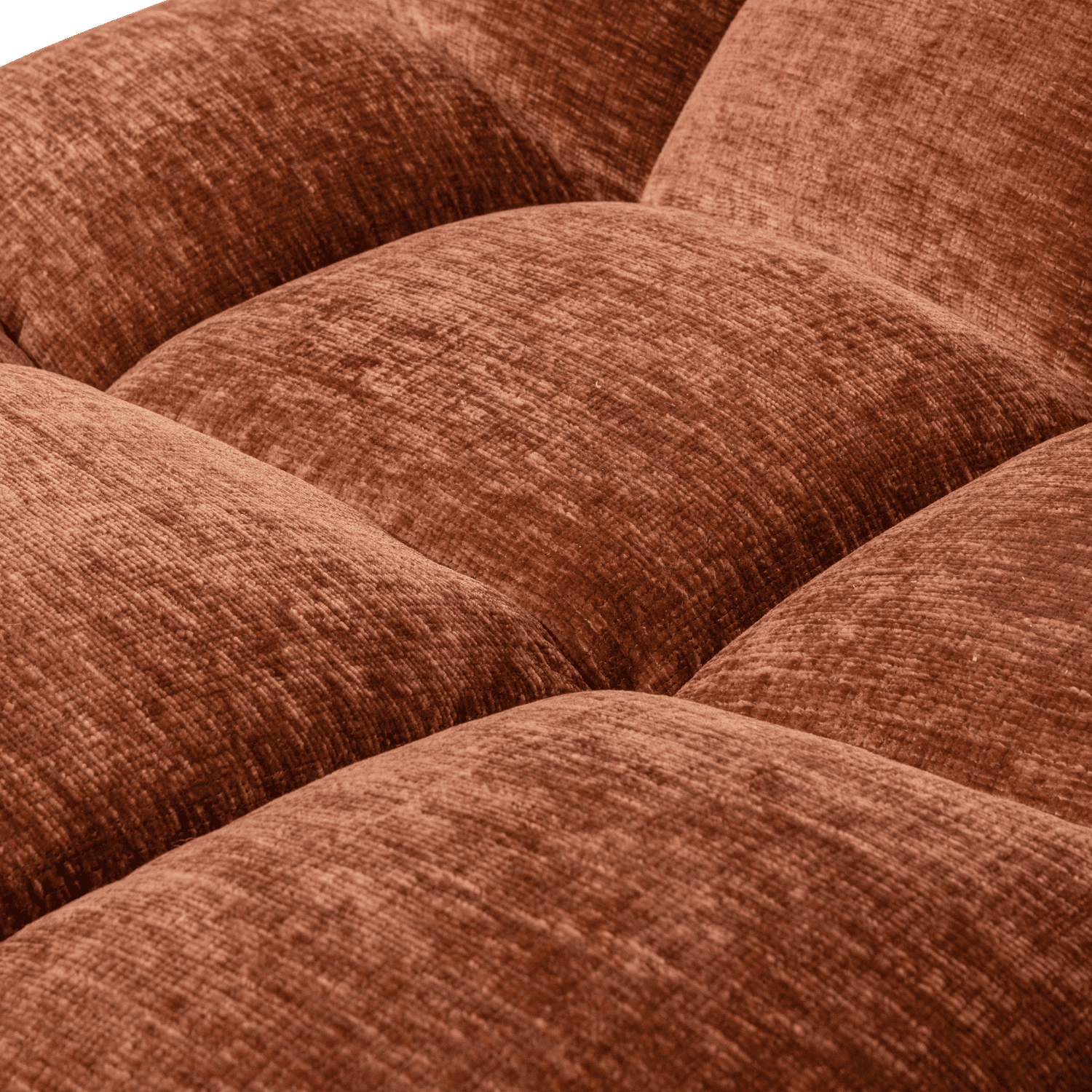 WOOOD Elvi draaifauteuil chenille structuur roestbruin Roestbruin Draaifauteuil