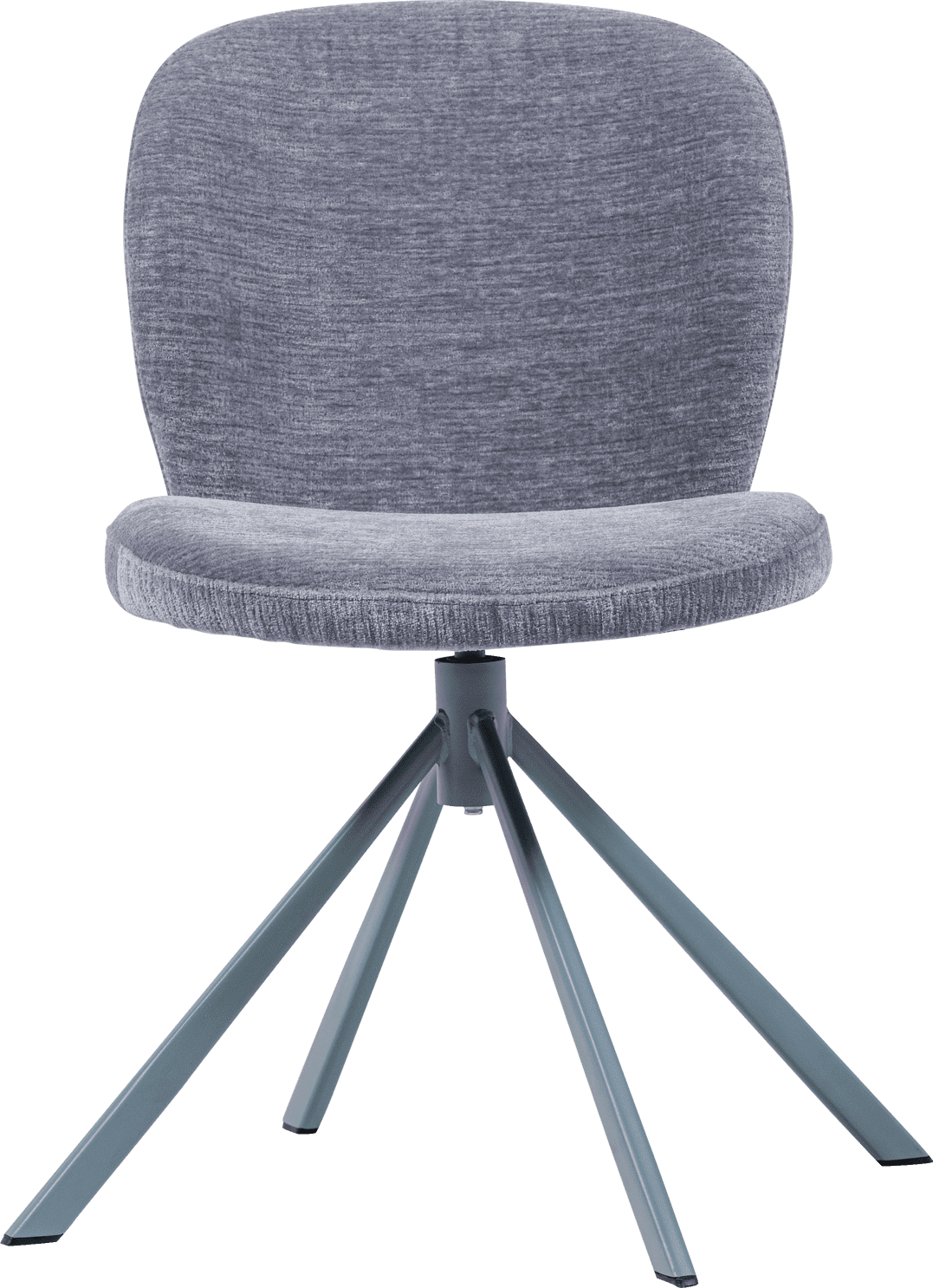WOOOD Femke eetkamerstoel chenille blauw Blauw Eetkamerstoel