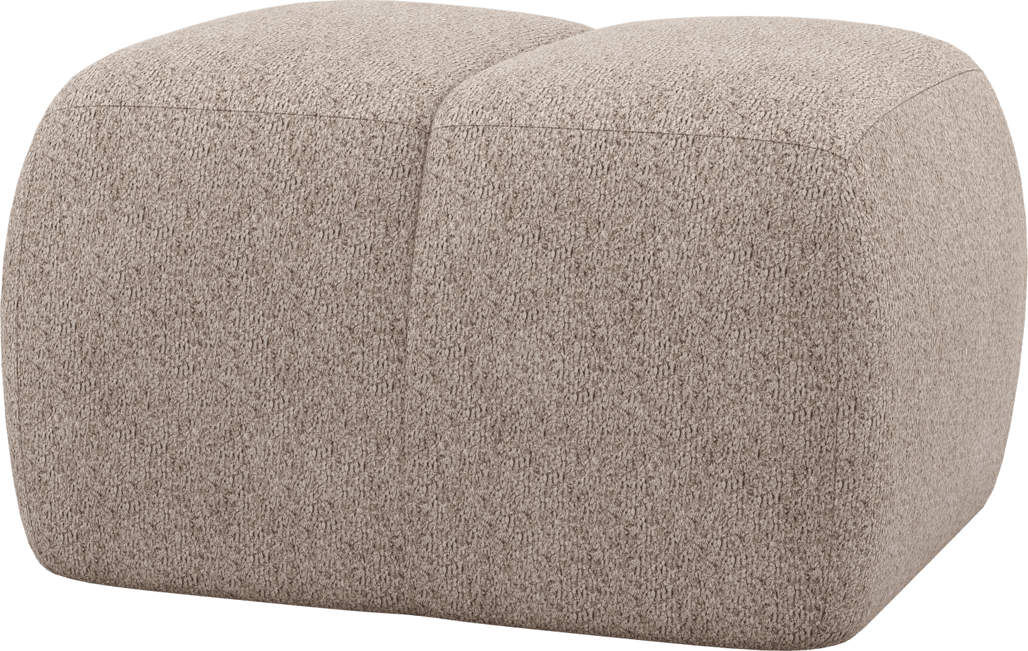 WOOOD Mojo poef wollig donkerzand Bruin|Beige Poef