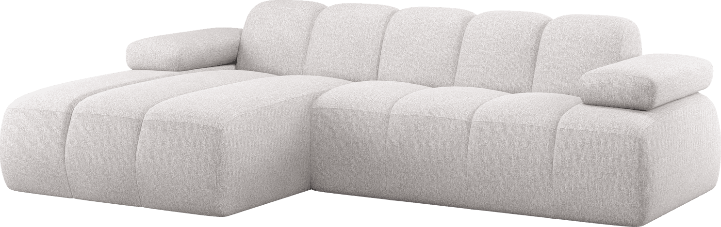 WOOOD Mojo chaise longue links boucle ecru melange Ecru