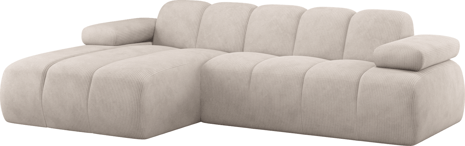 WOOOD Mojo chaise longue links ribstof ecru Ecru