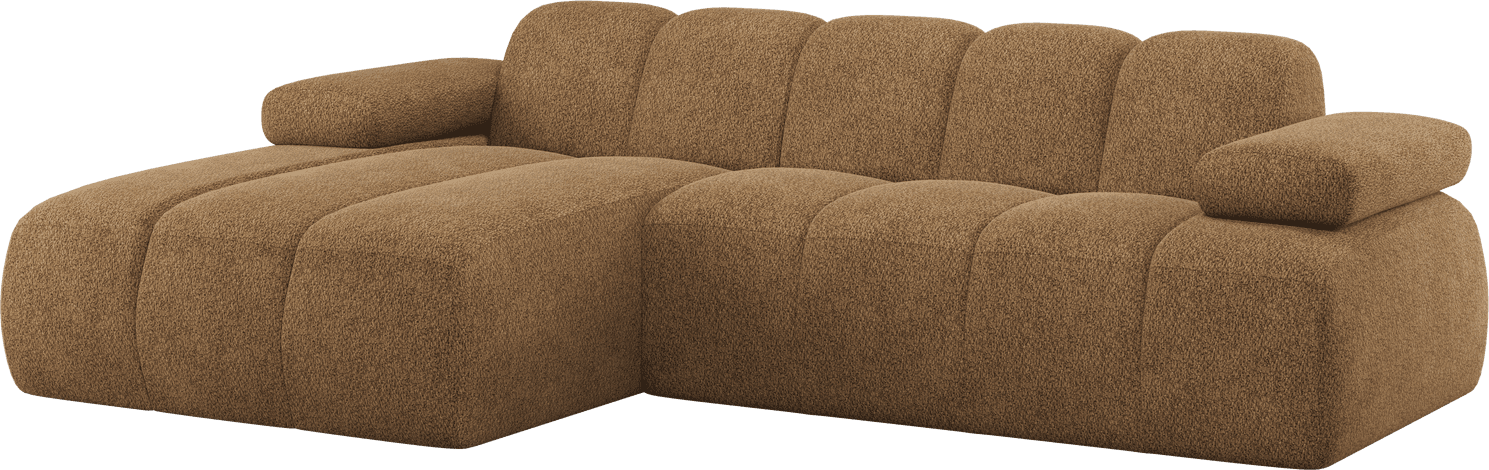 WOOOD Mojo chaise longue links wollig honinggeel Honinggeel