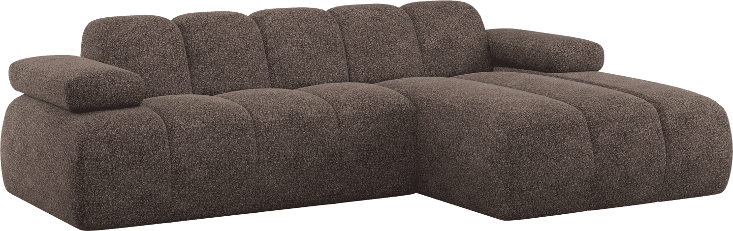 WOOOD Mojo chaise longue rechts wollig bruin Bruin