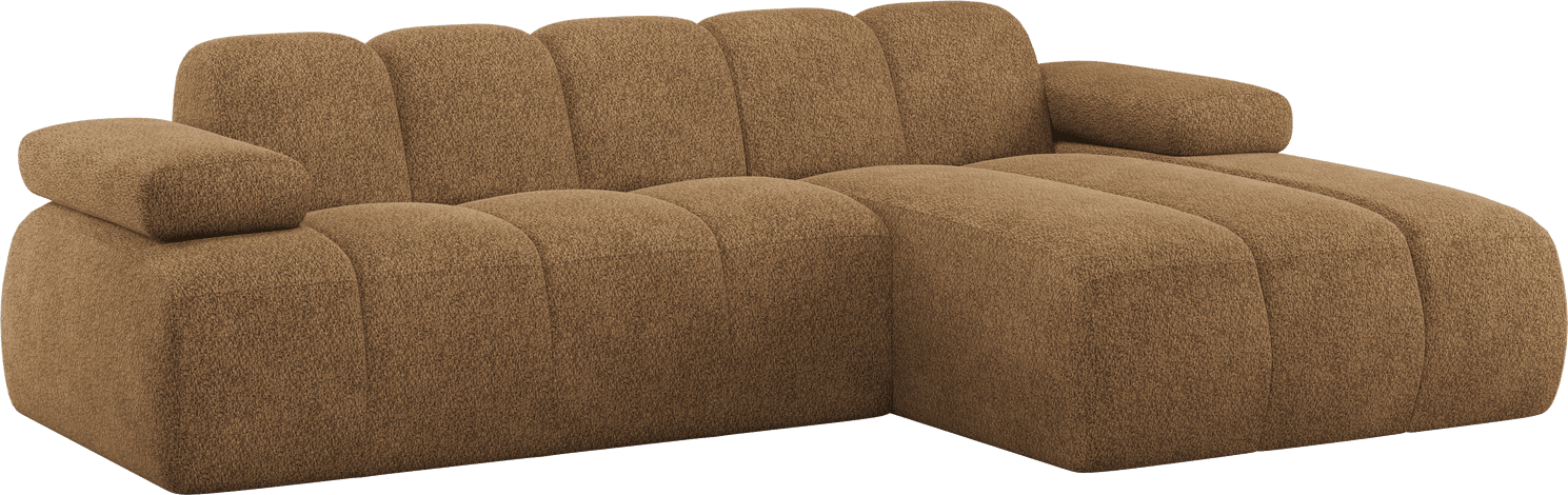 WOOOD Mojo chaise longue rechts wollig honinggeel Honinggeel