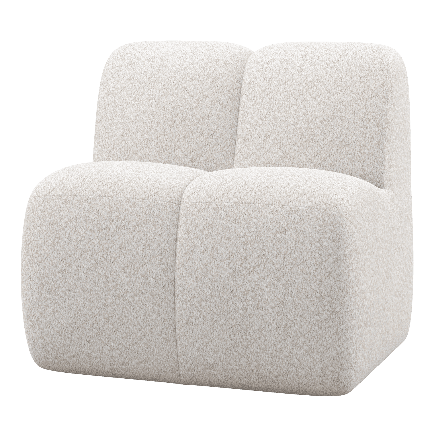 WOOOD Mojo eetbankje 84cm met rugleuning wollig ecru Ecru Eetkamerbank