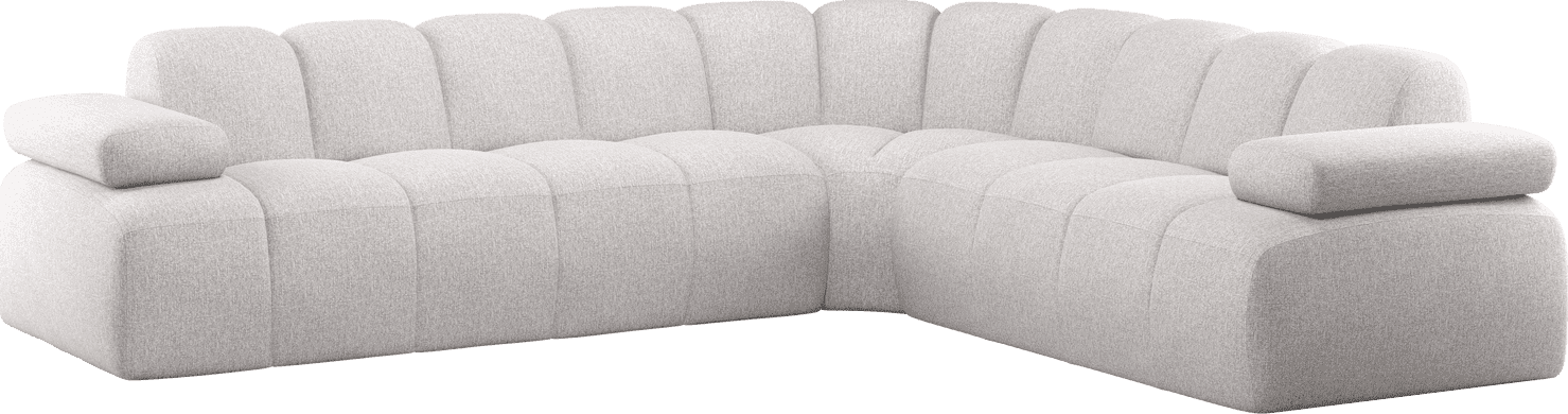 WOOOD Mojo hoekbank rechts boucle ecru melange  Hoekbank