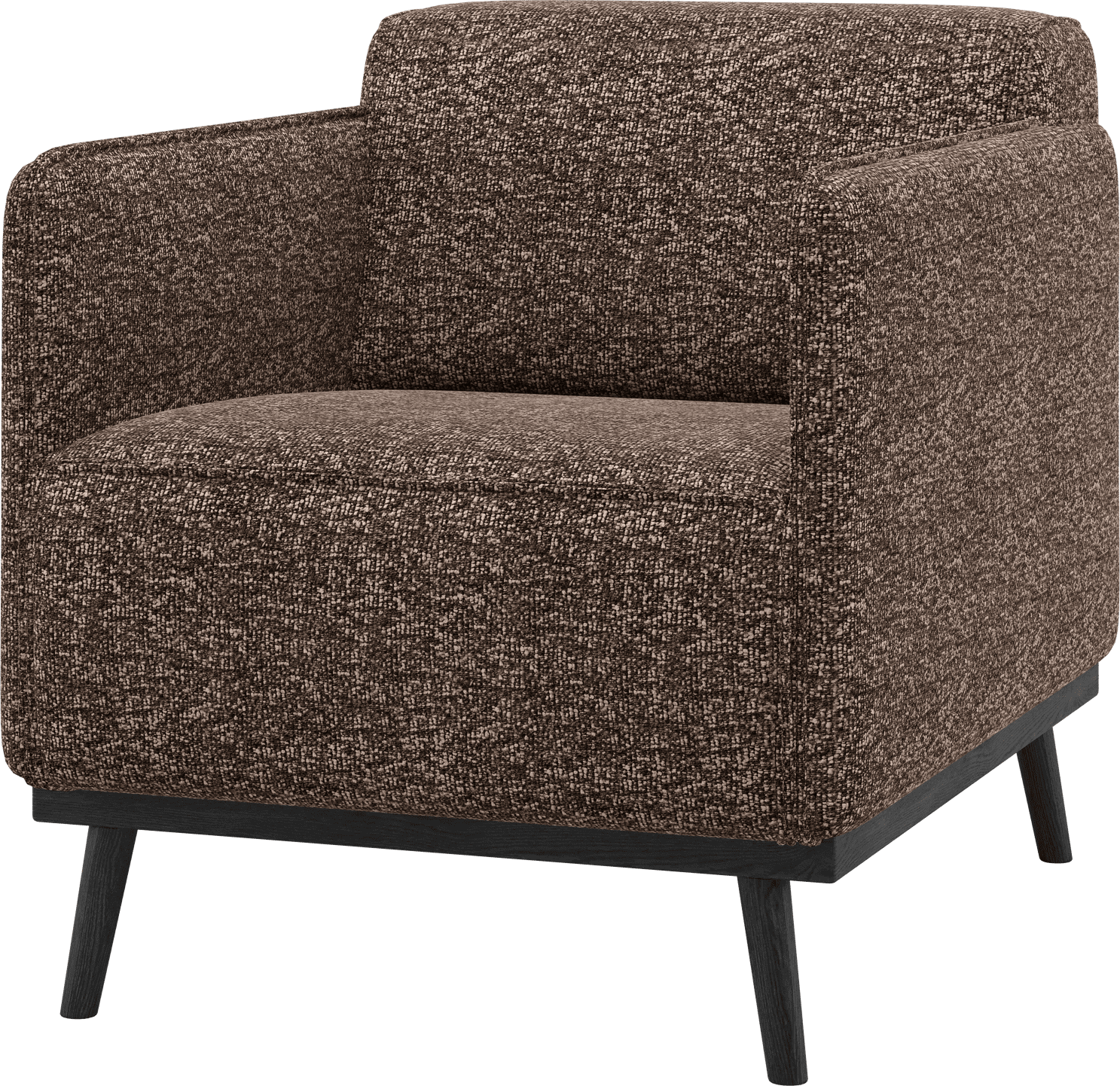 WOOOD Statement fauteuil met arm bruin melange Bruin melange Fauteuil