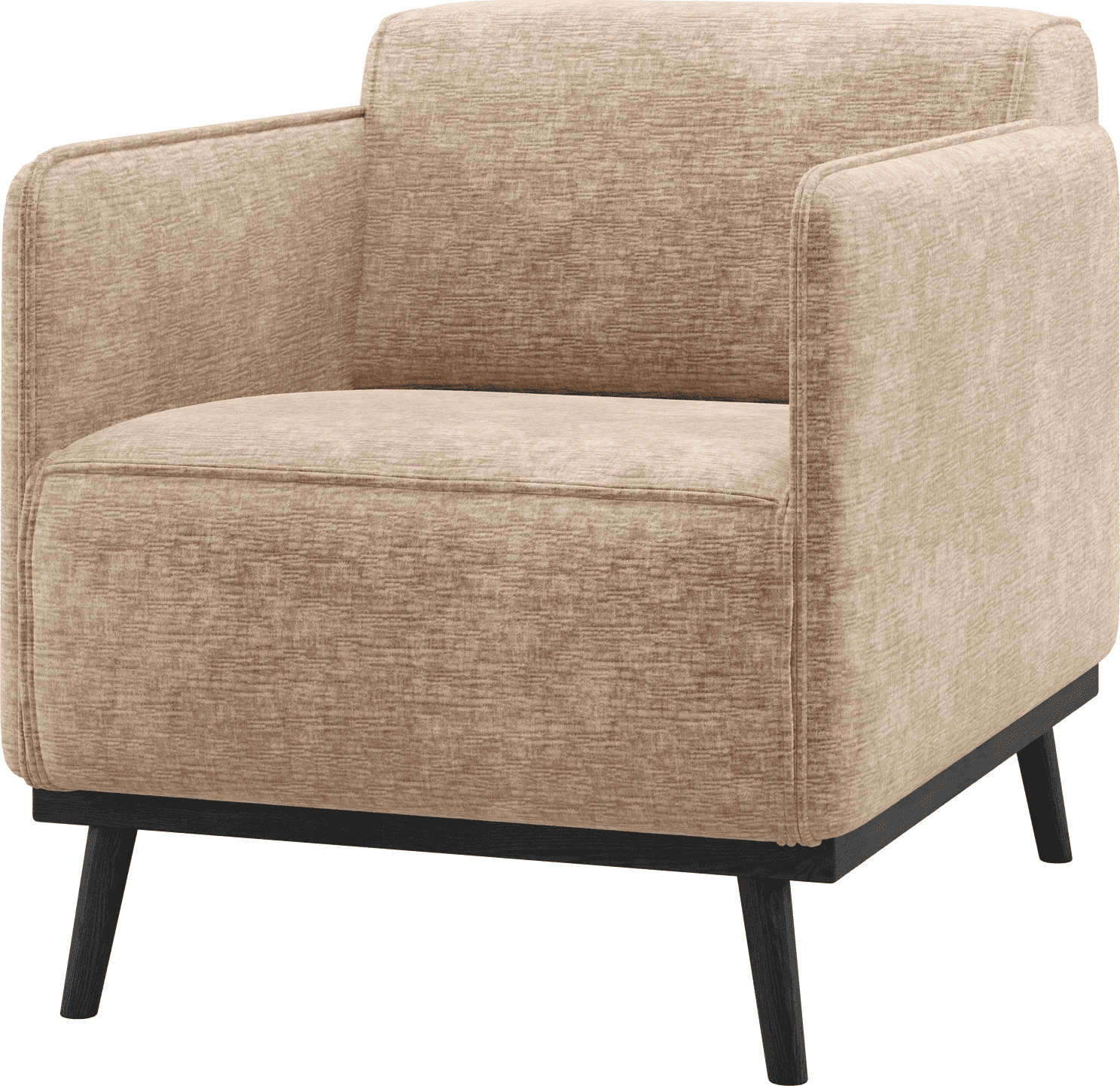 WOOOD Statement fauteuil met arm chenille velvet perzikroze Perzik roze Fauteuil