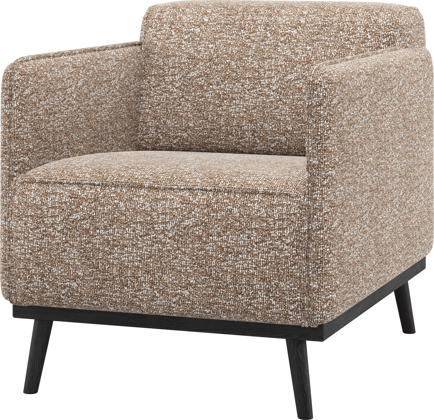 WOOOD Statement fauteuil met arm lichtbruin melange Lichtbruin melange Fauteuil