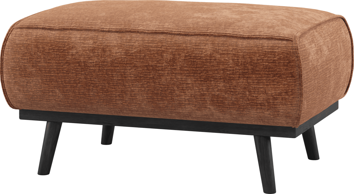 WOOOD Statement hocker chenille velvet terra Cognac|Oranje|Bruin Hocker