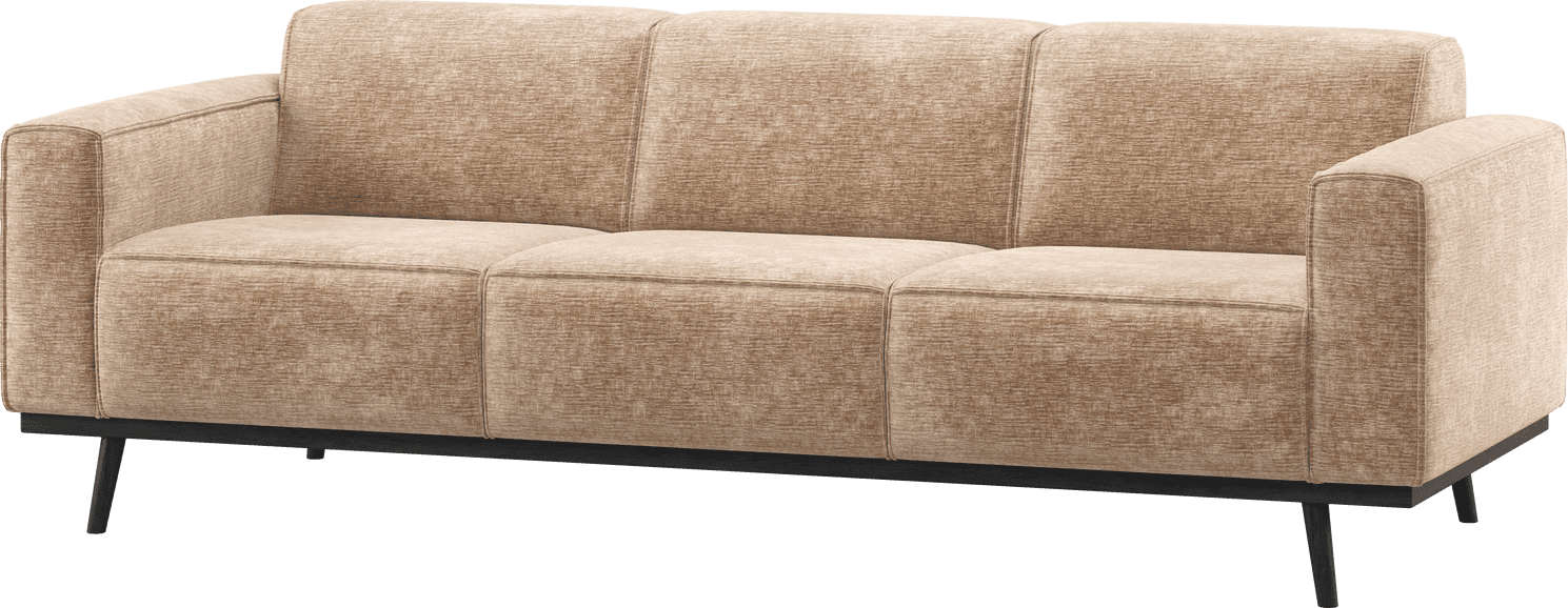 WOOOD Statement 3-zitsbank 230cm chenille velvet perzikroze Perzik roze 3-zitsbank