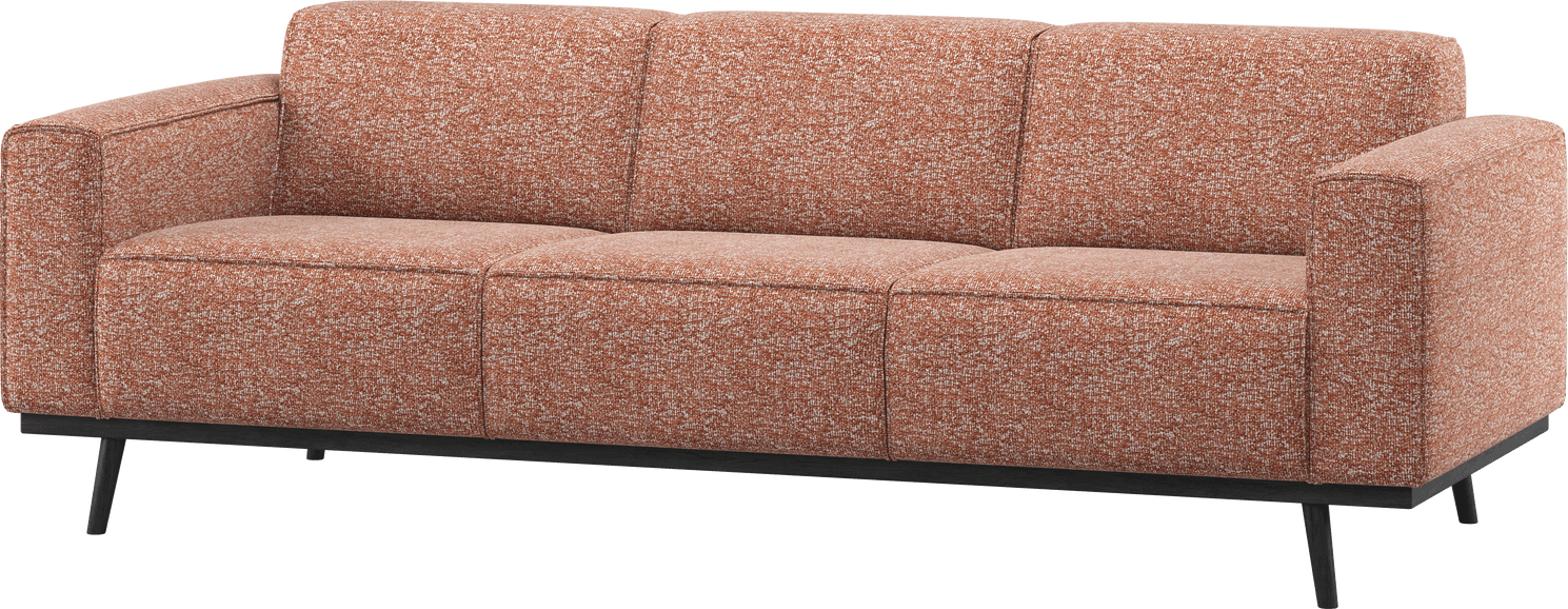 WOOOD Statement 3-zitsbank 230cm terra melange Cognac|Oranje|Bruin 3-zitsbank