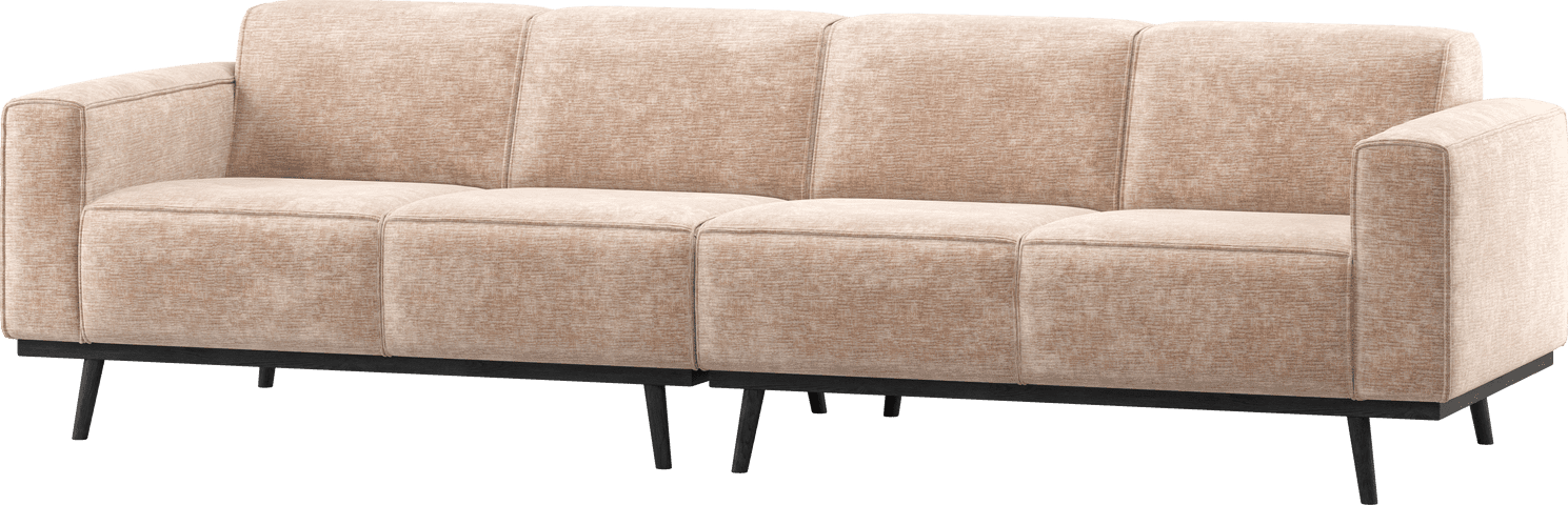 WOOOD Statement 4-zitsbank 280cm chenille velvet naturel Naturel 4-zitsbank