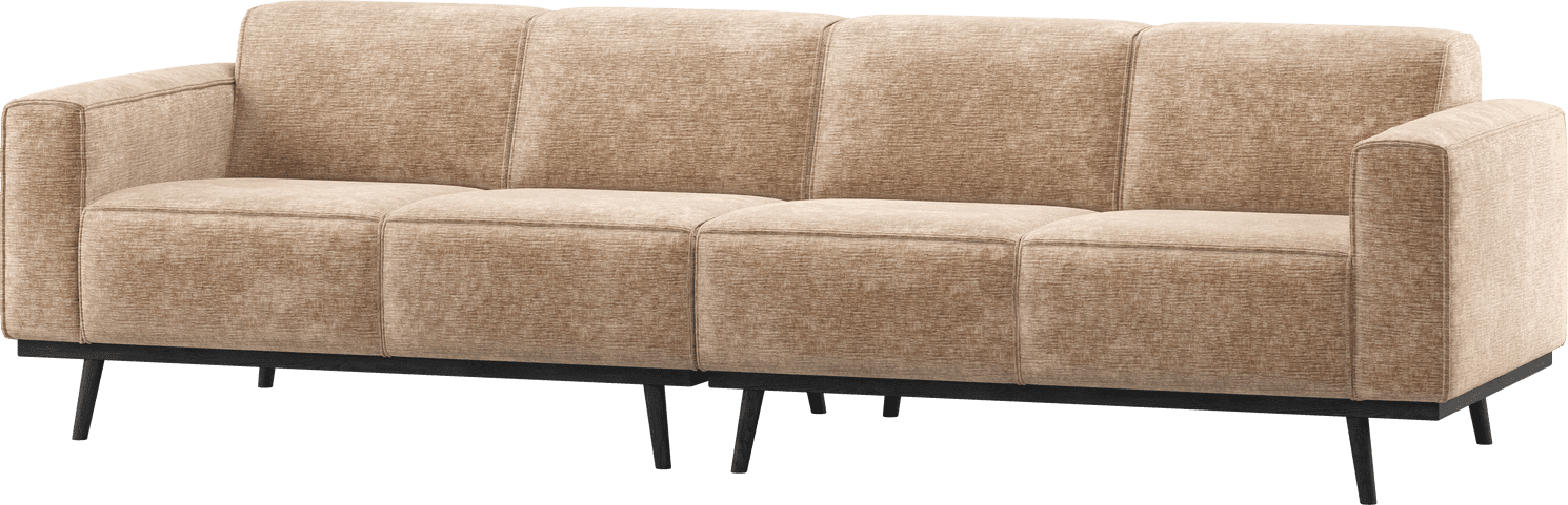 WOOOD Statement 4-zitsbank 280cm chenille velvet perzikroze Perzik roze 4-zitsbank