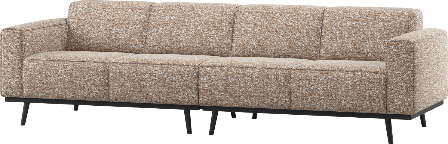 WOOOD Statement 4-zitsbank 280cm lichtbruin melange Lichtbruin melange 4-zitsbank