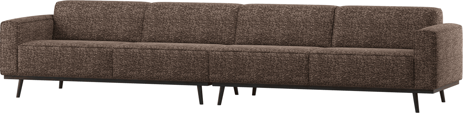 WOOOD Statement xl 4-zitsbank 372cm bruin melange Bruin melange 4-zitsbank
