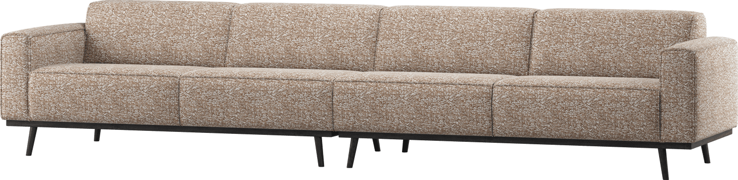 WOOOD Statement xl 4-zitsbank 372cm lichtbruin melange Lichtbruin melange 4-zitsbank