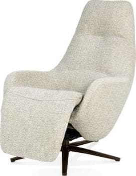 Xooon Arco relax-fauteuil - 1 motor - verstelbare hoofdsteun - stof Luton - inclusief accu - groen Groen Fauteuil