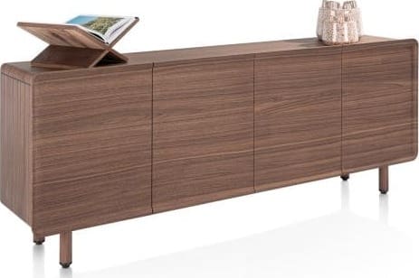 Xooon Brianza dressoir 210 cm - 4-deuren Bruin Dressoir