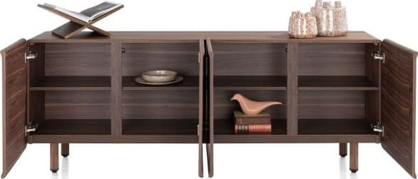 Xooon Brianza dressoir 210 cm - 4-deuren Bruin Dressoir