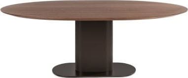 Xooon Brianza eetkamertafel 210 x 100 cm - walnoot fineer - steel brown Eettafel