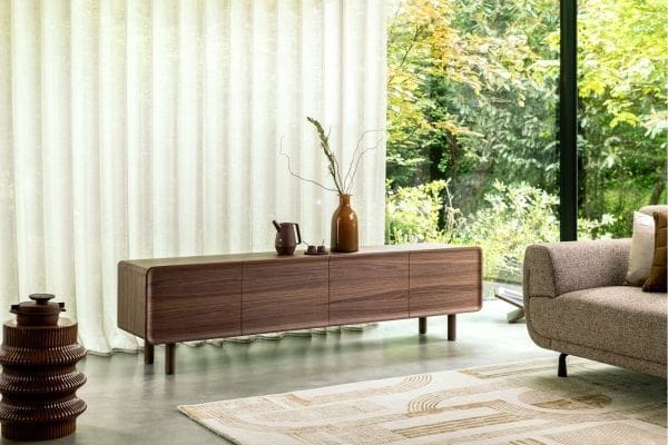 Xooon Brianza lowboard 210 cm - 4-deuren Bruin Tv-meubel|Tv-dressoir