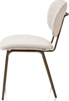 Xooon Lexi eetkamerstoel - steelbrown - stof Cloudy - beige Beige Eetkamerstoel