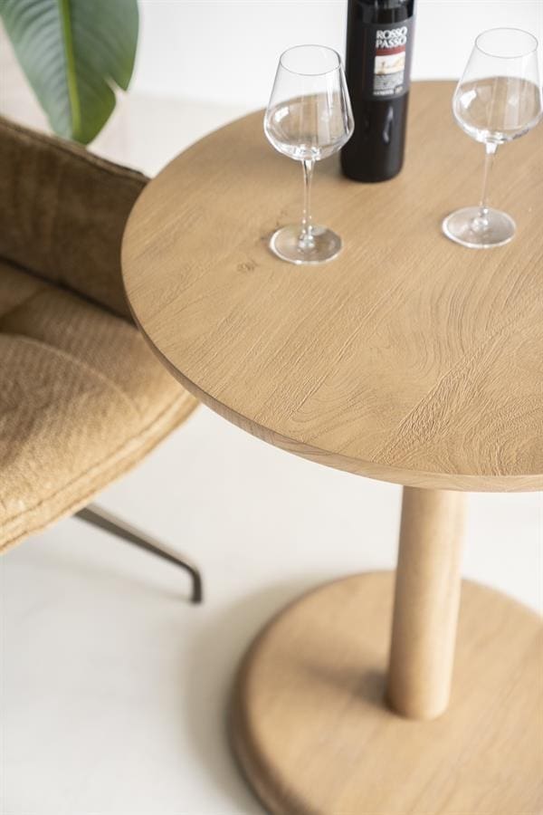 Bistrotafel Florent Rond - Lichtbruin Eleonora Eettafel 96543