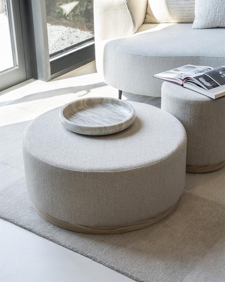 Poef Avah Large - Taupe Mantz Eleonora Poef 96302