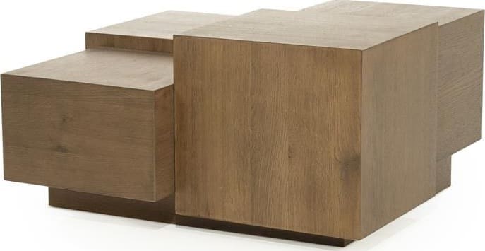 Salontafel Quinten Vierkant - Bruin Eleonora Salontafel 96387