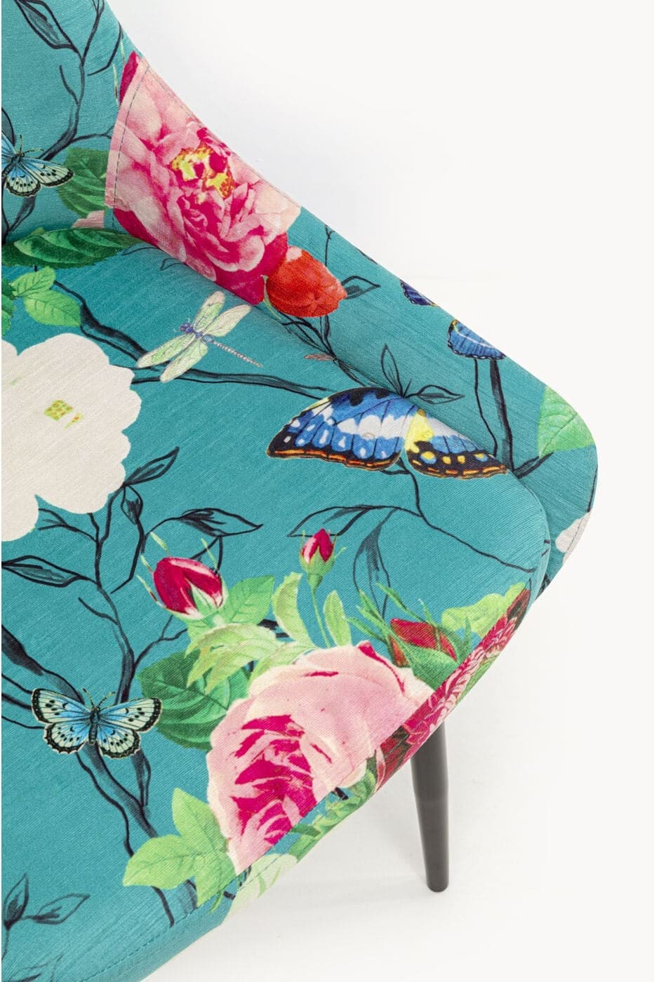Eetkamerstoel East Side Flower Fever Blue Kare Design Eetkamerstoel 71132