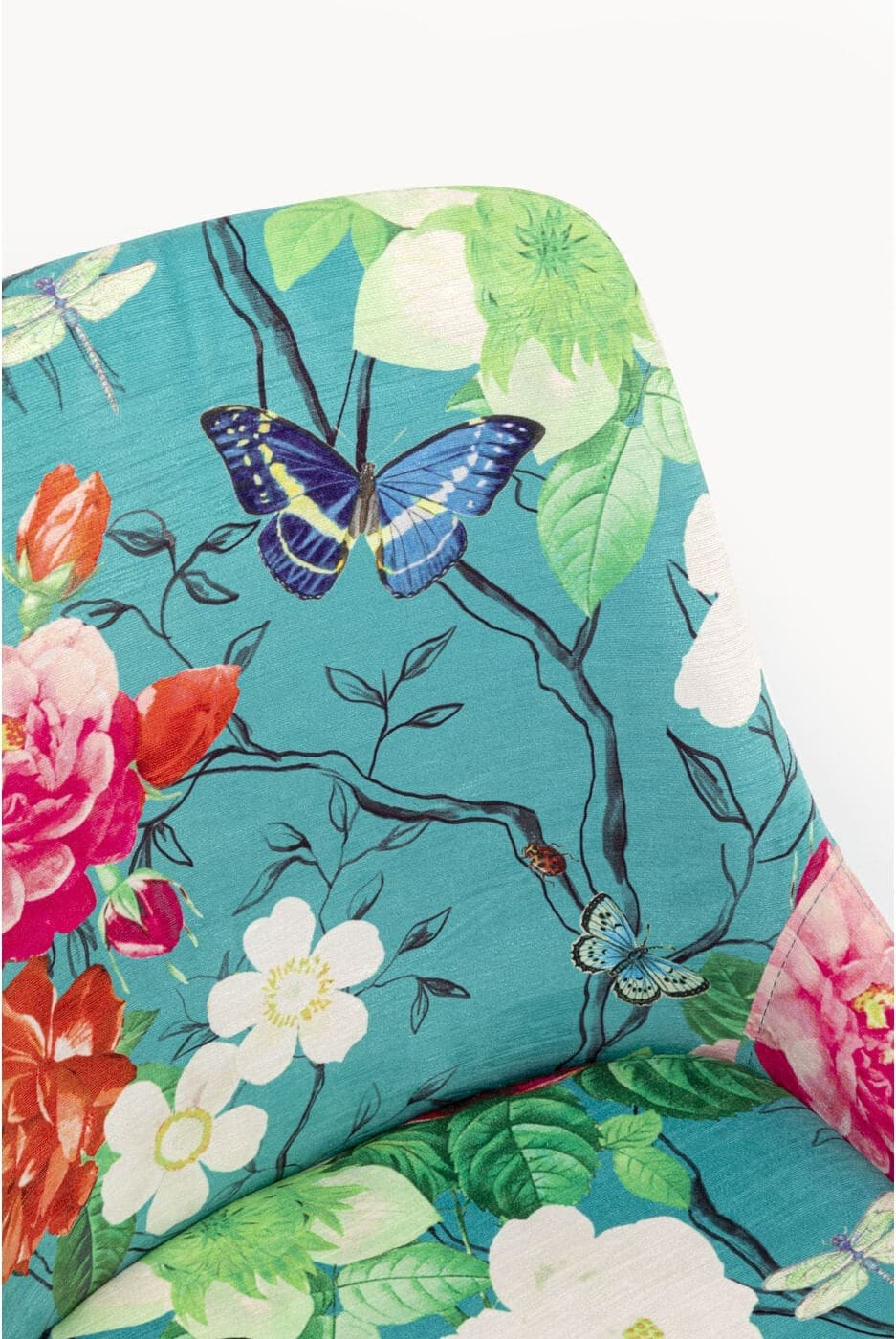 Eetkamerstoel East Side Flower Fever Blue Kare Design Eetkamerstoel 71132