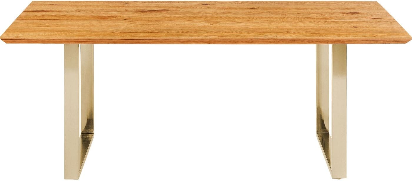 Tafel Symphony Oak Brass 160x80 Kare Design Eettafel 84596