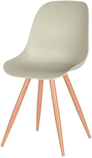 LABEL51 Eetkamerstoel Rimini - Breeze - Kunststof - Oak Metal Woodcover Breeze Eetkamerstoel