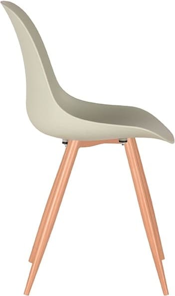 LABEL51 Eetkamerstoel Rimini - Breeze - Kunststof - Oak Metal Woodcover Breeze Eetkamerstoel
